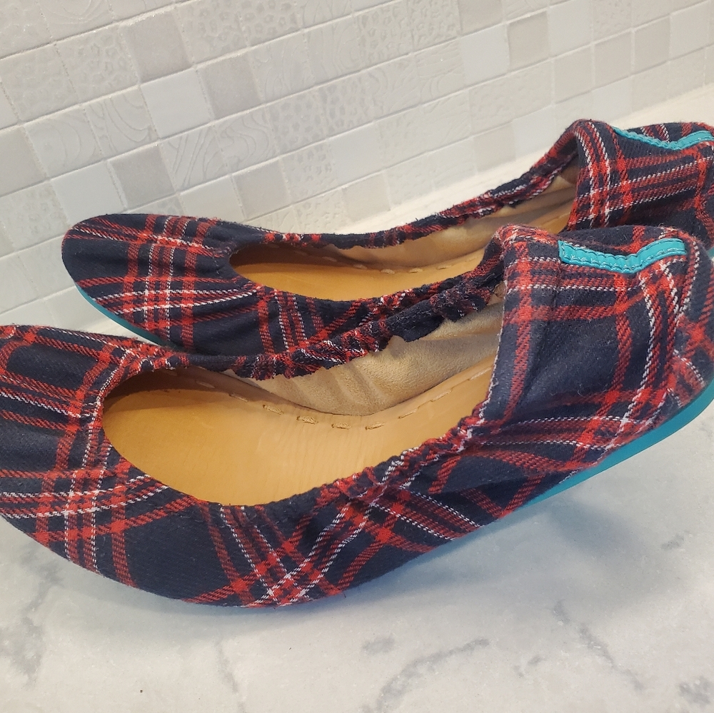 Tieks size 10 heritage plaid flats